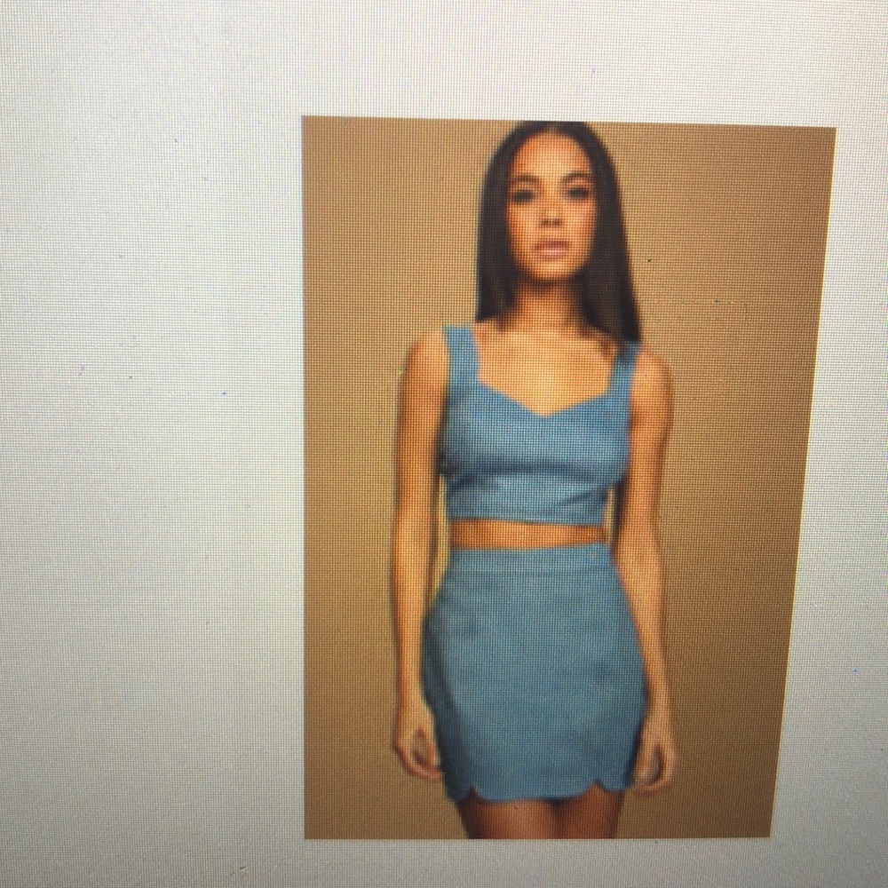 Light denim two piece dress